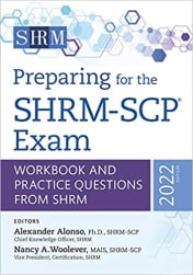 Preparing for the SHRM-SCP Exam book cover.