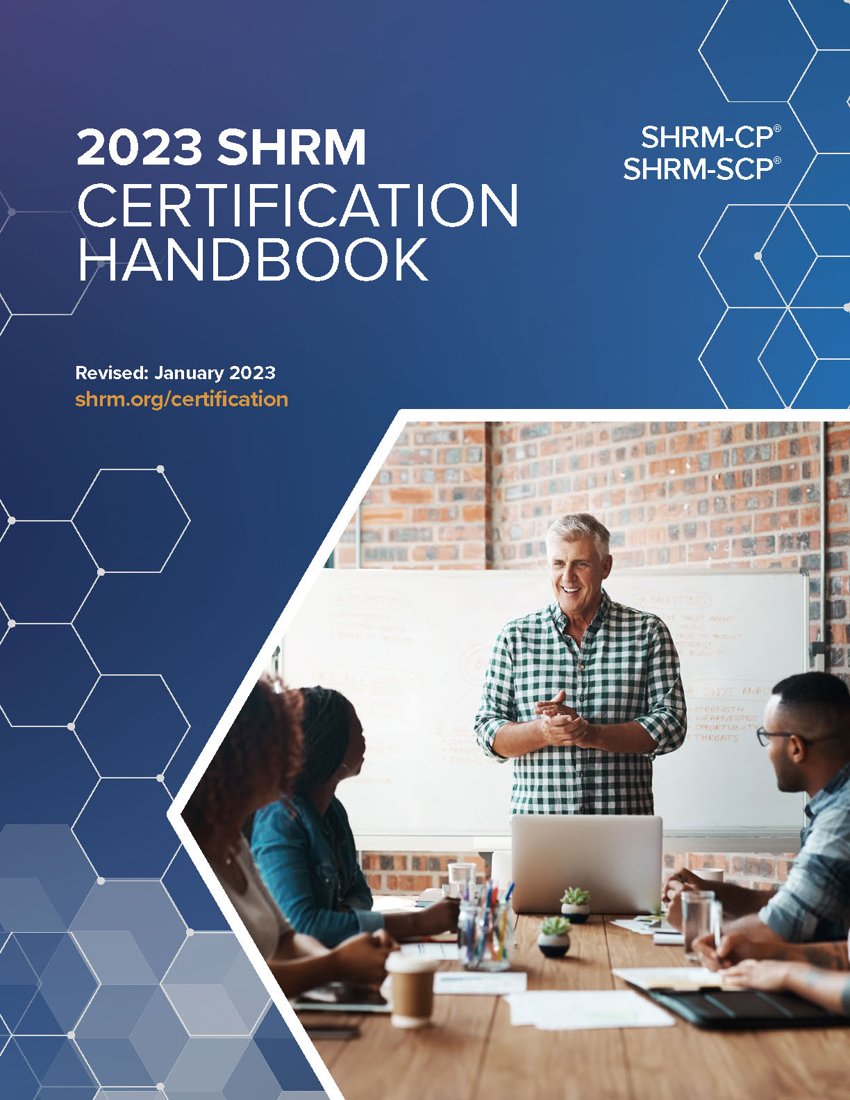 Cover image of the SHRM Certification Handbook.