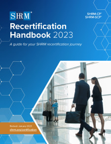 Cover image of SHRM Recertification Requirements Handbook