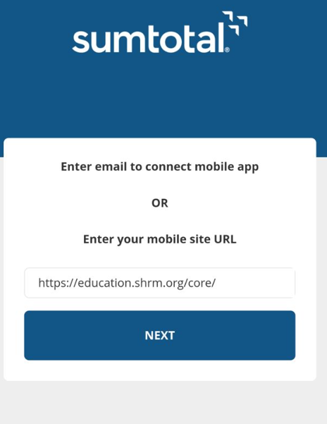 SumTotal mobile site URL setup