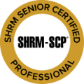 SHRM Senior Certified Professional (SHRM-SCP) badge.